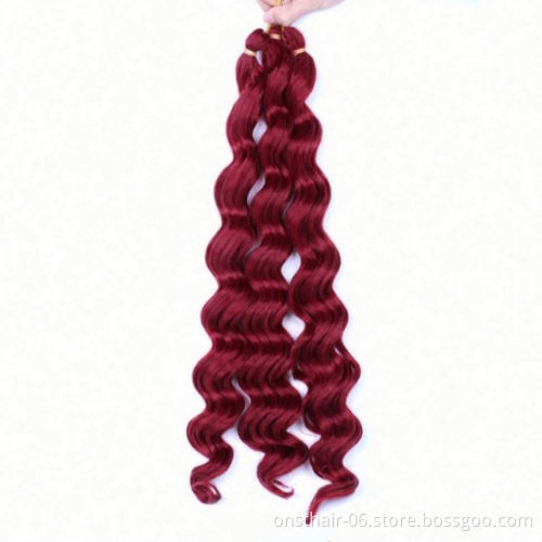 MYZYR Synthetic Ombre Freetress Water Wave Braiding Hair Crochet Braid Extensions Ocean Wave Crochet Hair 20 Inch 80g 10-30days